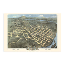 Load image into Gallery viewer, Digitally Restored and Enhanced 1871 Chattanooga Tennessee Map - Old Chattanooga TN Map Poster - Bird&#39;s Eye View Map of Chattanooga Tennessee Wall Art
