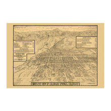 Load image into Gallery viewer, Digitally Restored and Enhanced 1909 Map of Colorado Springs - Vintage Map of Colorado Springs Wall Art Decor Print Poster - Panoramic Birds Eye View of Colorado Springs with Points of Interest
