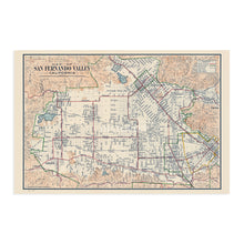 Load image into Gallery viewer, Digitally Restored and Enhanced 1923 San Fernando Valley California Map - Vintage Map of Los Angeles County - History Map of LA San Fernando Burbank CA
