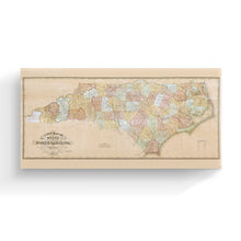 Load image into Gallery viewer, Digitally Restored and Enhanced 1833 North Carolina Map Canvas - Canvas Wrap Vintage North Carolina Map Print - Restored NC Map Poster - Old State of North Carolina Wall Art - Restored NC State Map
