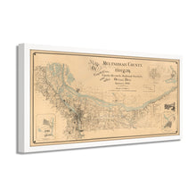 Load image into Gallery viewer, Digitally Restored and Enhanced 1889 Multnomah County Oregon Map - Framed Vintage Multnomah Wall Art - Old Map of Oregon Poster - History Map of Multnomah County Oregon Wall Art
