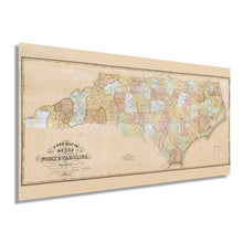 Load image into Gallery viewer, Digitally Restored and Enhanced 1833 North Carolina State Map - North Carolina Vintage Map Constructed from Actual Surveys - NC Wall Art - North Carolina Map Wall Decor - North Carolina Poster
