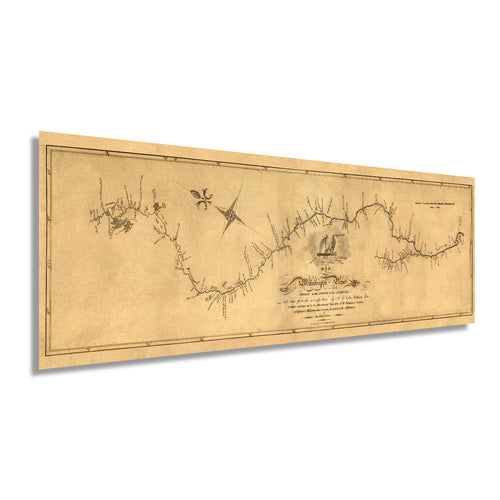 Digitally Restored and Enhanced 1811 Mississippi River Map - Vintage Map of Mississippi Wall Art Poster - Map of the Mississippi River From Its Source to the Mouth of the Missouri Wall Decor