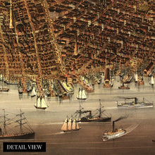 Load image into Gallery viewer, Digitally Restored and Enhanced 1878 City of San Francisco Map Art - Vintage Map of San Francisco - Birds Eye View from the Bay looking Southwest - San Francisco Map Poster - Bay Area Map Poster
