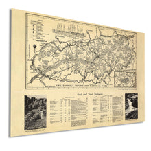 Load image into Gallery viewer, Digitally Restored and Enhanced 1940 Great Smoky Mountains Map - Vintage Map Wall Art - Appalachian Trail Poster - Tennessee Poster - Smoky Mountains Poster - Smoky Mountains Wall Map
