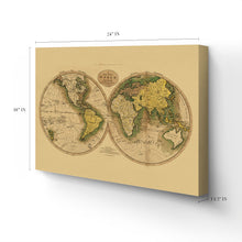 Load image into Gallery viewer, Digitally Restored and Enhanced 1795 Map of the World - Beautiful Wall Decor - Large Vintage World Map - Vintage World Map Poster - Vintage Old World Map (Tan)
