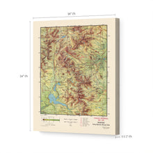 Cargar imagen en el visor de la galería, Digitally Restored and Enhanced 1959 Rocky Mountain National Park Canvas Wrap - Vintage Rocky Mountain National Park Poster - Colorado Centennial History Map of Rocky Mountain National Park Map
