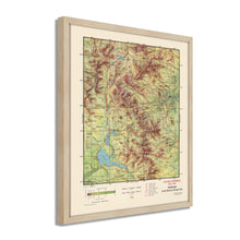 Load image into Gallery viewer, Digitally Restored and Enhanced 1959 Rocky Mountain National Park Map - Framed Vintage Rocky Mountain National Park Poster - Colorado Centennial Map of Rocky Mountain National Park
