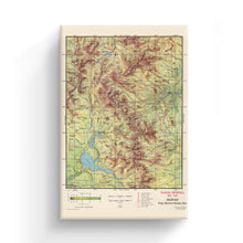 Load image into Gallery viewer, Digitally Restored and Enhanced 1959 Rocky Mountain National Park Canvas Wrap - Vintage Rocky Mountain National Park Poster - Colorado Centennial History Map of Rocky Mountain National Park Map
