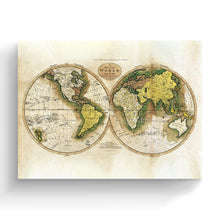 Cargar imagen en el visor de la galería, Digitally Resored and Enhanced 1795 World Map Canvas Art - Canvas Wrap Vintage World Map Wall Art - Old World Map Poster - Map of the World from Best Authorities (Antique White)
