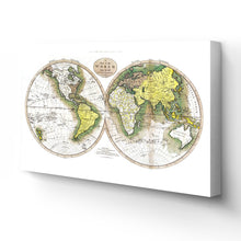 Load image into Gallery viewer, Digitally Restored and Enhanced 1795 World Map Canvas Art - Canvas Wrap Vintage World Map Wall Art - Old World Map Poster - Map of the World from Best Authorities (White)
