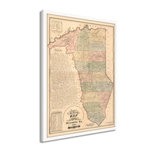 Load image into Gallery viewer, Digitally Restored and Enhanced 1882 Map of Greenville SC - Framed Vintage Greenville Wall Art - Old Map of Greenville South Carolina - Descriptive Map &amp; Sketch of Greenville County
