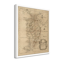 Load image into Gallery viewer, Digitally Restored and Enhanced 1786 Delaware Bay and Chesapeake Bay Map Poster - Framed Vintage Chesapeake Bay Map Wall Art - History Map of the Chesapeake Bay Delmarva Peninsula
