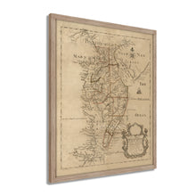 Cargar imagen en el visor de la galería, Digitally Restored and Enhanced 1786 Delaware Bay and Chesapeake Bay Map Poster - Framed Vintage Chesapeake Bay Map Wall Art - History Map of the Chesapeake Bay Delmarva Peninsula
