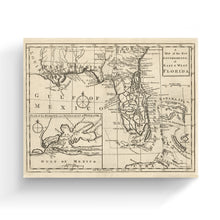 Cargar imagen en el visor de la galería, Digitally Restored and Enhanced 1763 Florida Map Canvas Art - Canvas Wrap Vintage Florida Map Poster - History Map of Florida State - The New Governments of East &amp; West Florida Map Wall Art
