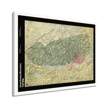 Load image into Gallery viewer, Digitally Restored and Enhanced 1990 Great Smoky Mountains National Park Trail Map Poster - Framed Vintage Great Smoky Mountains Map - History Map of Smoky Mountains Poster Wall Art
